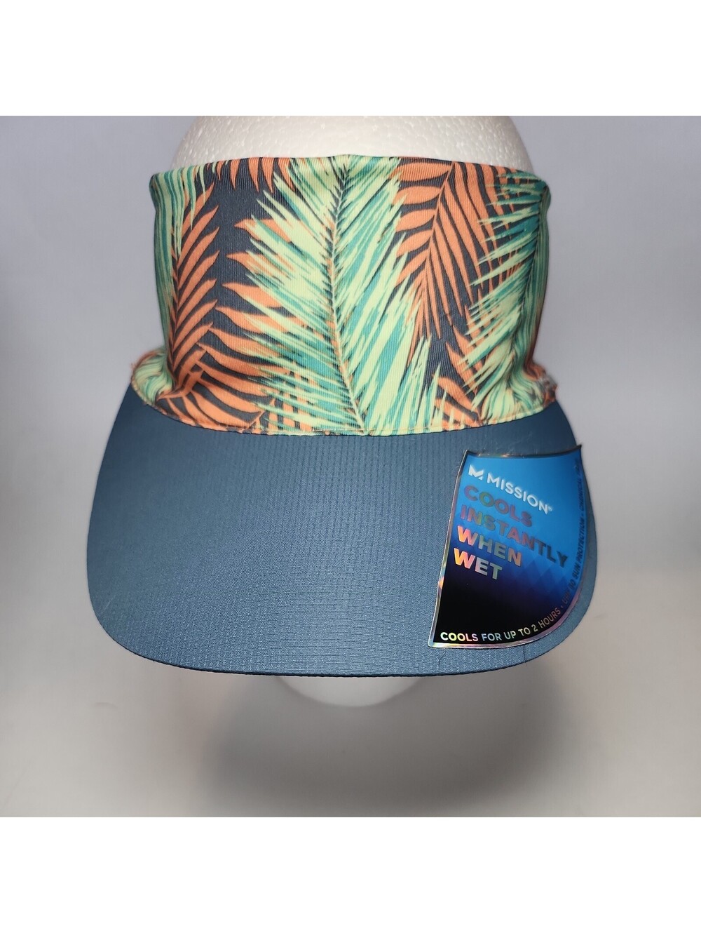MISSION Cooling Visor Black Instant Cooling Hat Sun Visor Lightweight Dry UPF 50